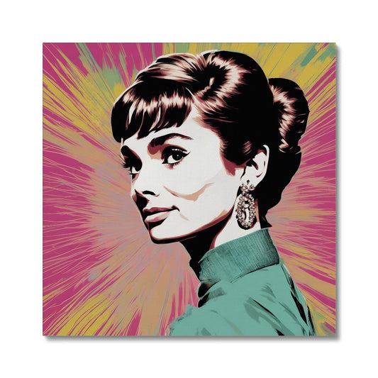 Audrey Hepburn  Close  up Canvas